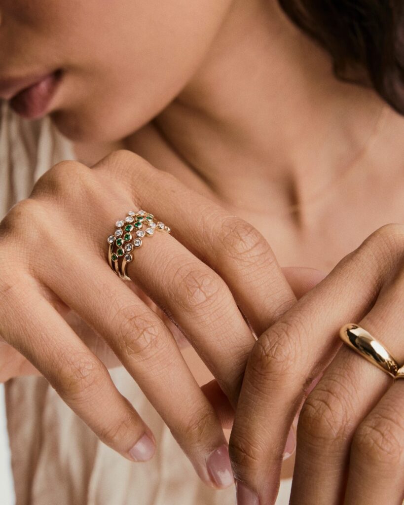 Spring calls for a pop of color. Add a little green to your daily stack with all-new Lab Grown Emerald jewelry pieces.