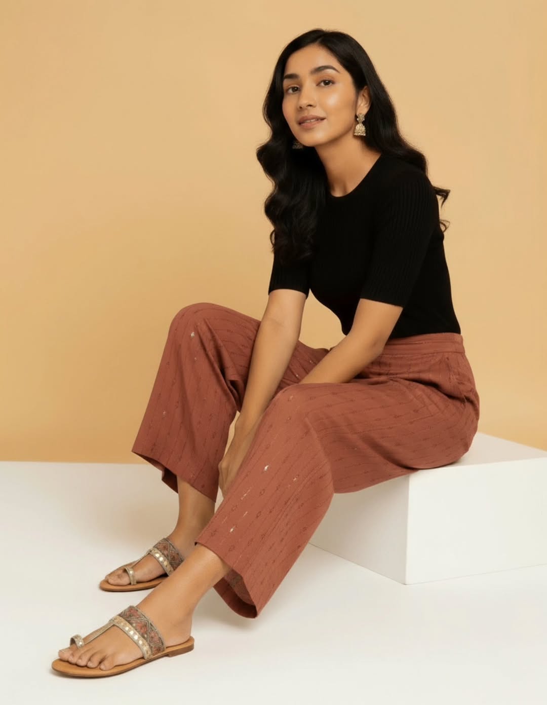 Boho sandals with that perfect metallic embroidery ✨ Walking on sunshine in these handcrafted b (3)